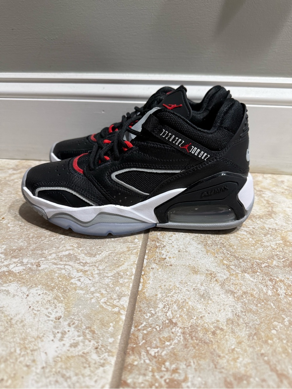 Nike Air Jordan’s Kids Black/Red/Gray Basketball Sneakers